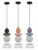 TOCADO Sandblasted Opal Diffuser Glass with Ceramic Bead Pendant
